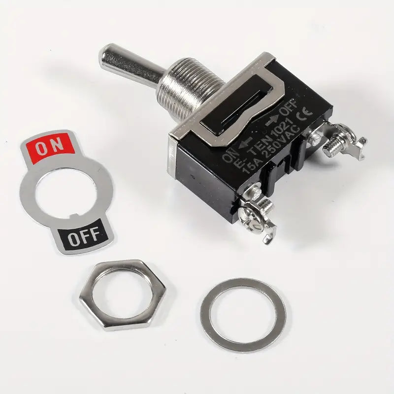 Interrupteur à Levier Métallique ON/OFF – Commutateur 15A 250V pour Applications d’Électronique Industrielle