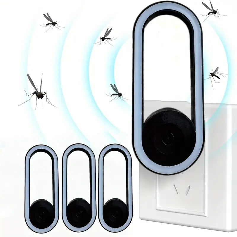 Répulsif à Ultrasons Portable – Double Émetteur Anti-Moustiques et Insectes, Rechargeable par USB, Silencieux et Sans Produits Chimiques