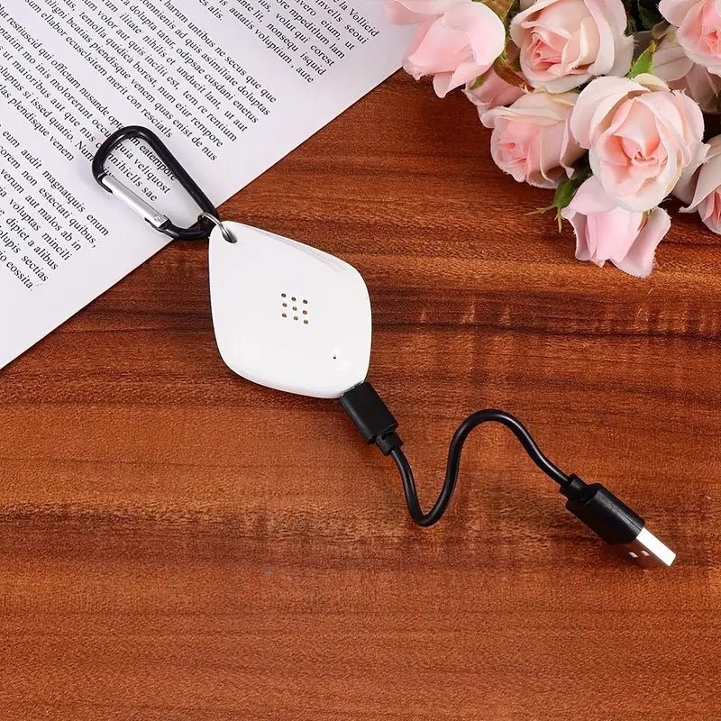 Répulsif Ultrason Portable avec Mousqueton – Anti-Moustiques Rechargeable, Format Porte-Clés pour Activités en Plein Air