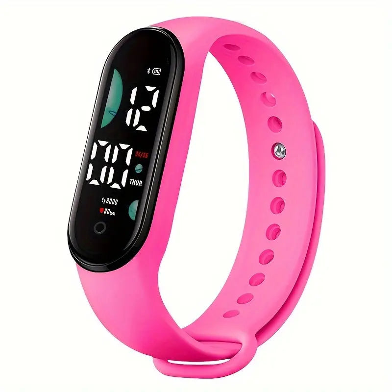 Montre connectée femme bracelet silicone jaune – Smartwatch sport et fitness