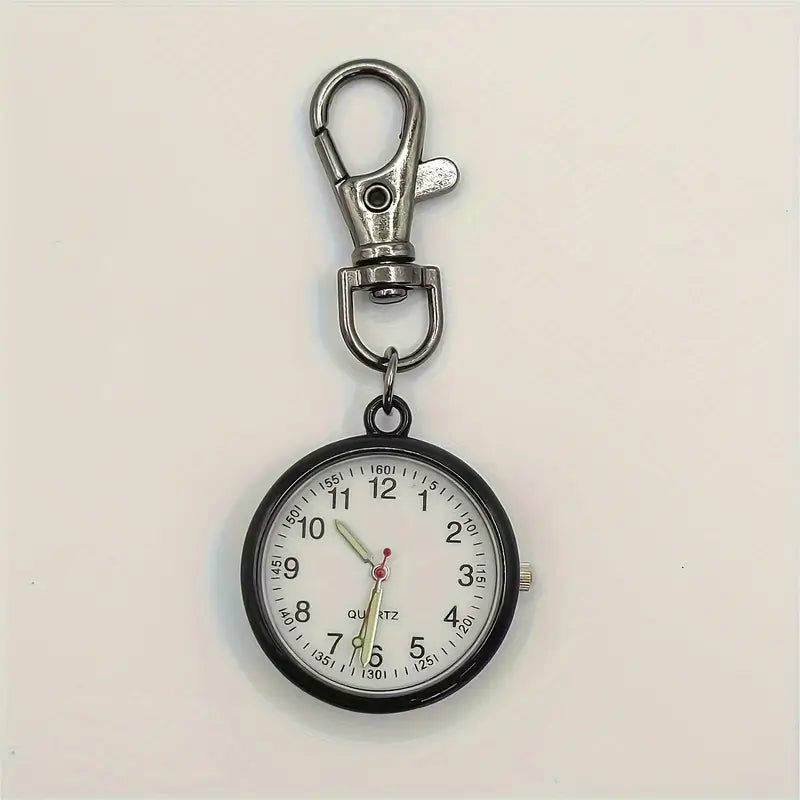 Montre femme quartz avec mousqueton – Montre de poche pratique multicolore