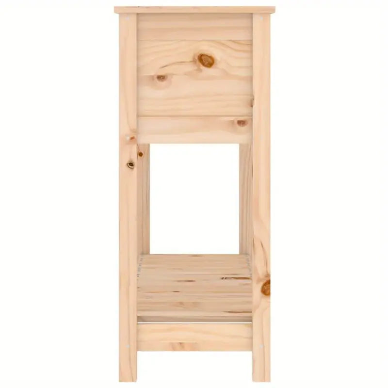 Jardinière Surélevée en Bois Naturel Bac à Fleurs Extérieur avec Étagère de Rangement