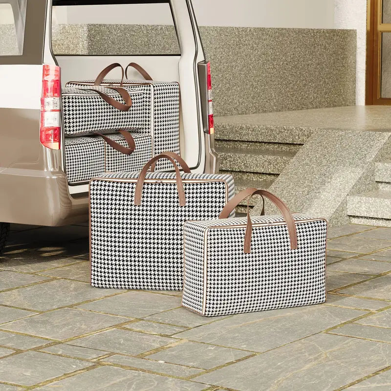 Set de valises motif pied de poule Bagages rigides élégants pour voyages