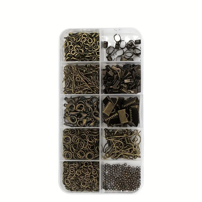Kit Complet Accessoires Bijoux DIY – Crochets, Anneaux, Fermoirs et Embouts Métal