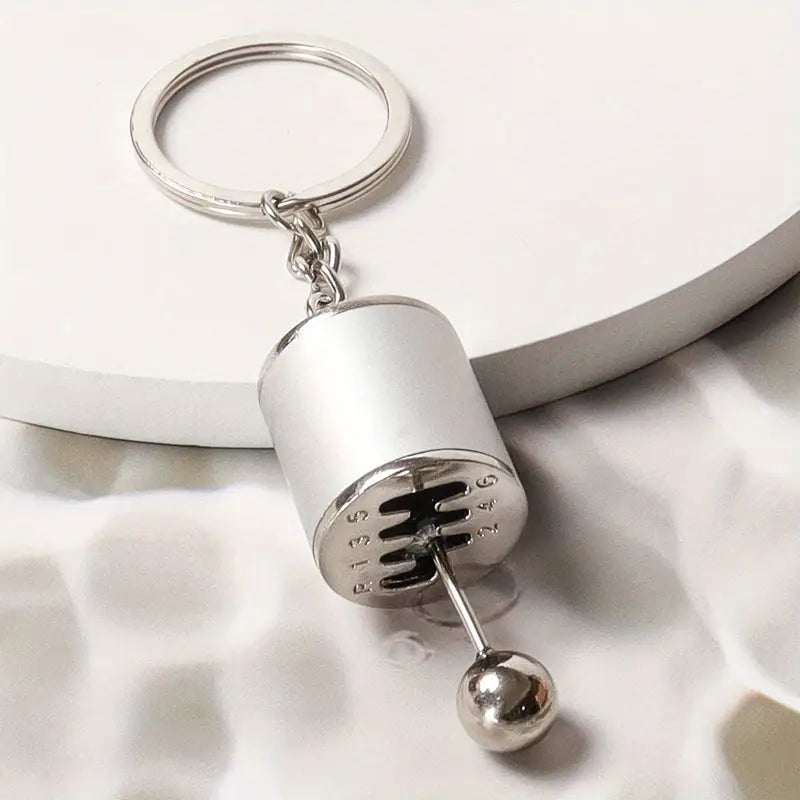Porte-clés levier de vitesse voiture en métal – Breloque mécanique sportive pour homme