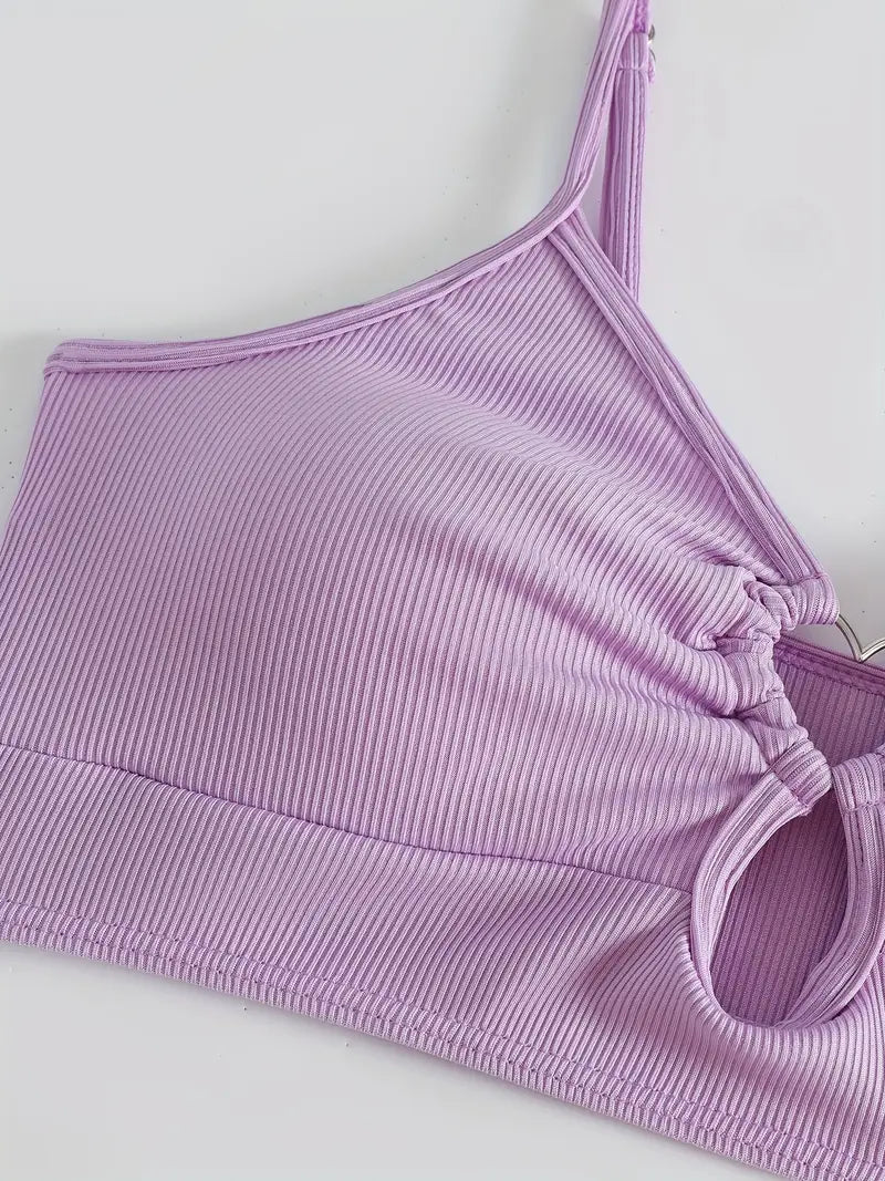 Haut de tankini à découpe cœur – Élégance romantique pour vos journées plage