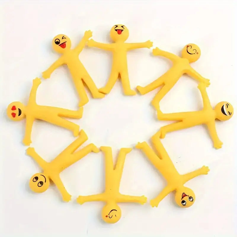 Mini Figurines Emoji Jaunes – Décorations de Fête Amusantes pour Anniversaires & Événements