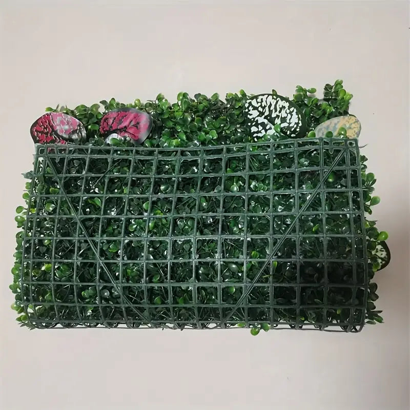 Panneau de Feuillage Artificiel avec Fleurs Décoratives – Habillage Mur et Clôture pour Jardin, Terrasse ou Balcon