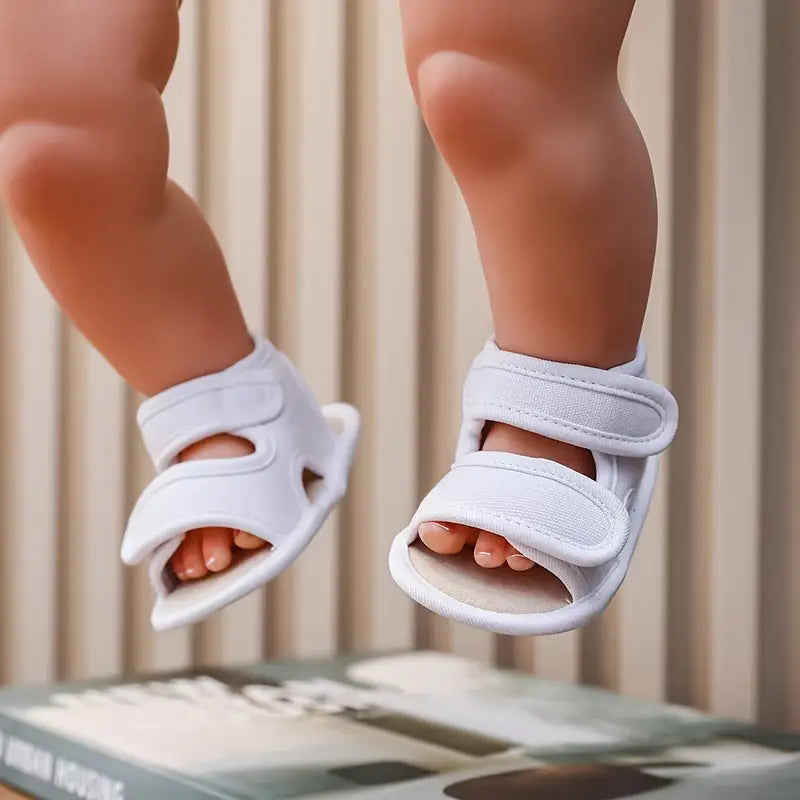 Sandales bébé garçon en tissu respirant – Chaussures d’été légères avec scratch