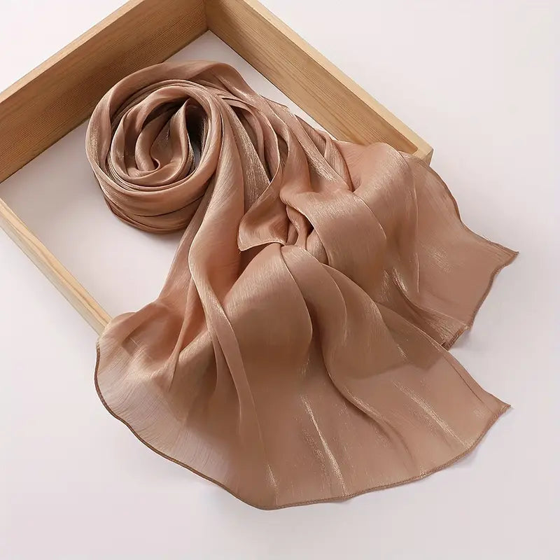 Écharpe femme en mousseline blanche – Châle léger et élégant pour toutes occasions