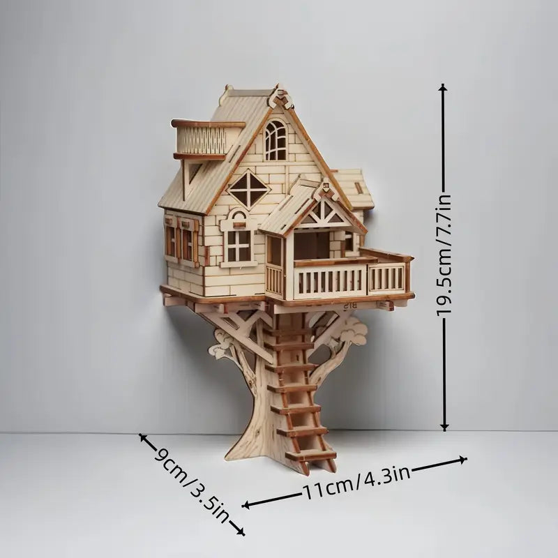 Maquette Maison dans les Arbres en Bois – Kit de Construction 3D pour Modélisme et Décoration