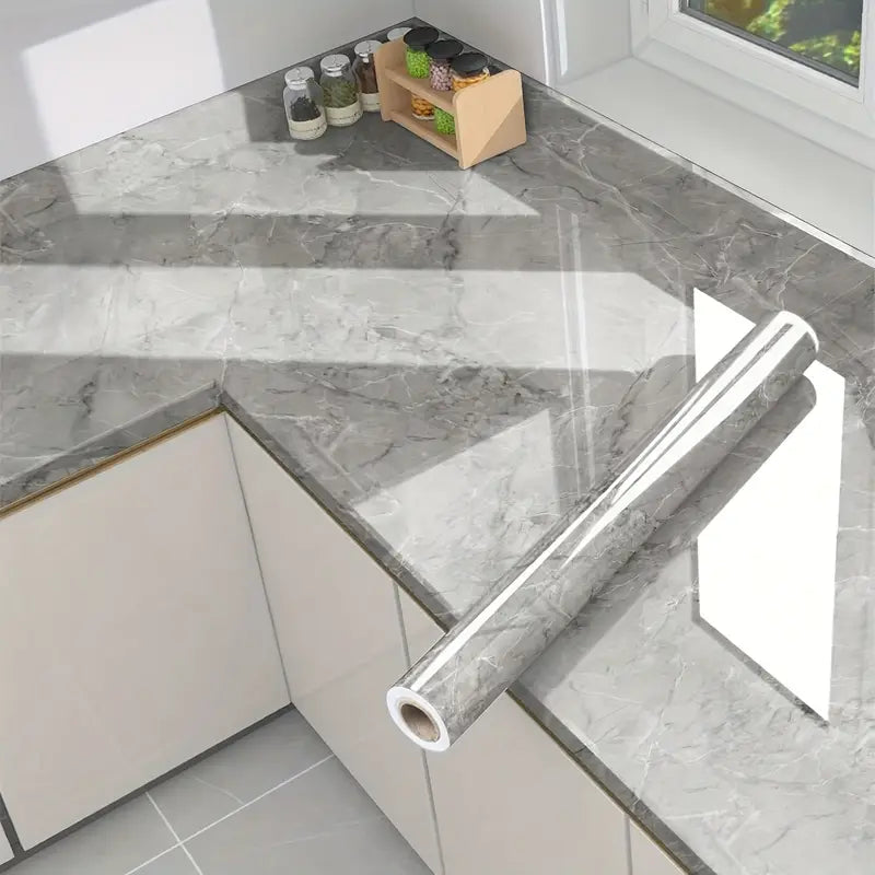 Papier Peint Adhésif Effet Terrazzo – Rouleau Étanche et Facile à Poser pour Cuisine, Salle de Bain et Meubles