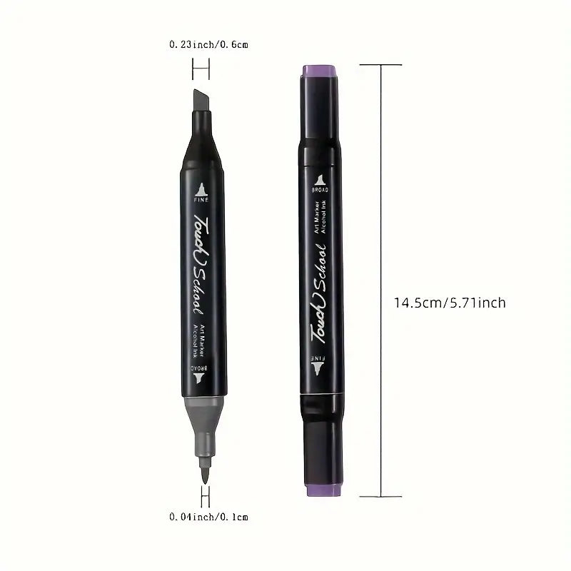 Marqueurs à double pointe – Feutres professionnels pour dessin artistique, illustration et manga