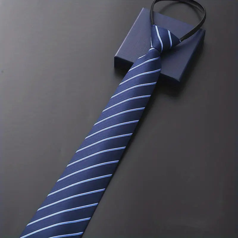 Cravate rouge homme avec élastique – Accessoire élégant pour costume, mariage et affaires
