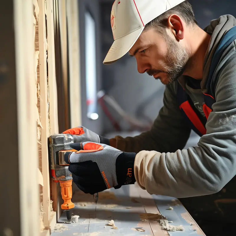 Gants de Sécurité Antidérapants pour Travaux – Gants de Protection Respirants Renforcés pour Chantier, Bricolage et Jardinage