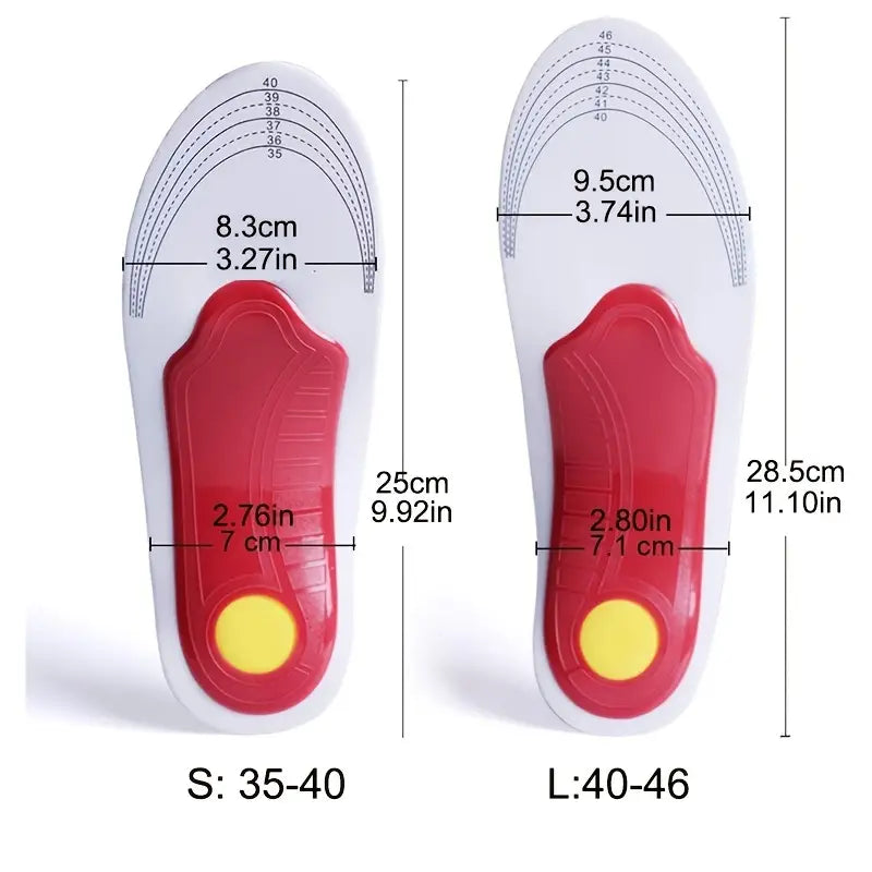 Semelles orthopédiques sport – Soutien voûte plantaire et amorti talon pour soulagement des douleurs de pieds