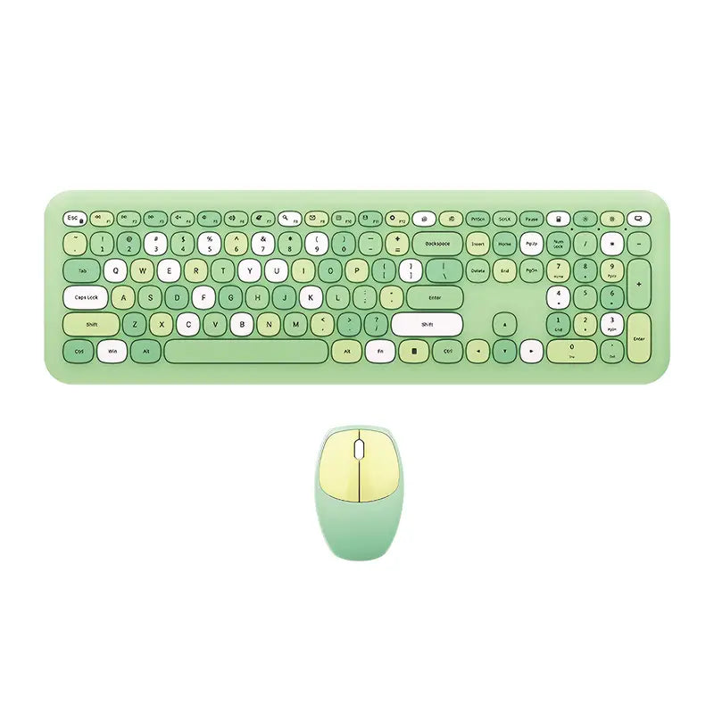 Clavier Sans Fil Bleu Pastel + Souris 2.4G – Kit Ergonomique USB pour PC et Ordinateur Portable