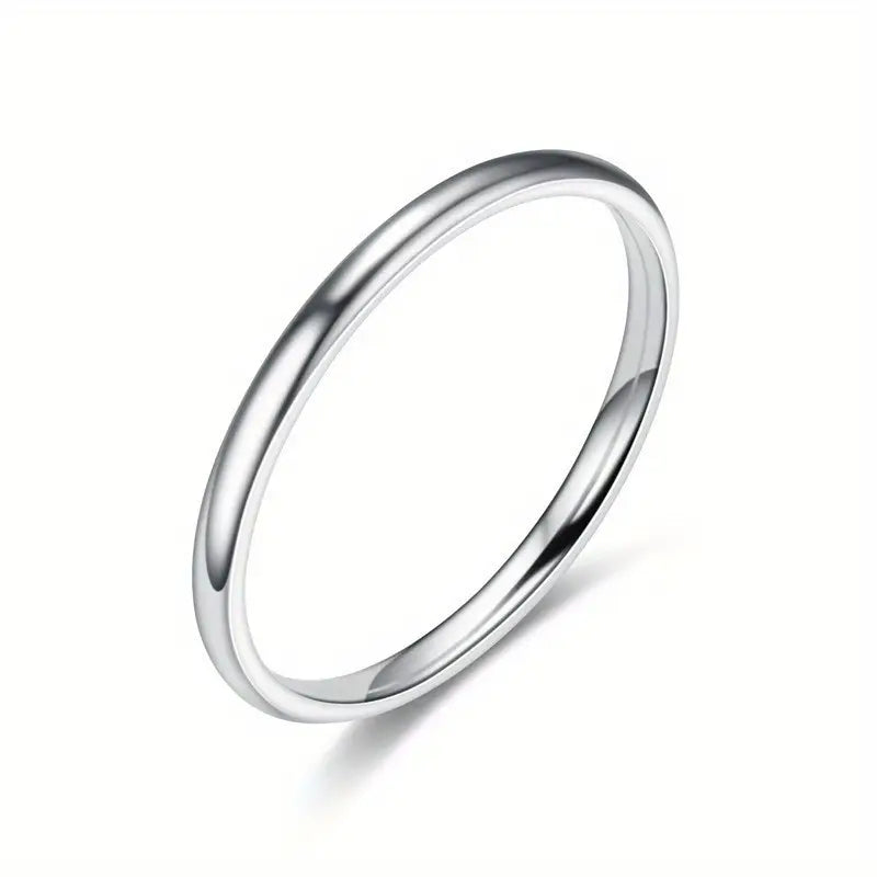 Bague homme minimaliste en acier inoxydable – Anneau élégant argent, or, noir ou rose