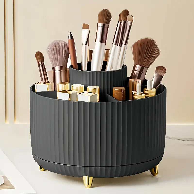Organiseur Rotatif Multifonction – Boîte de Rangement à Compartiments pour Maquillage, Stylos et Accessoires