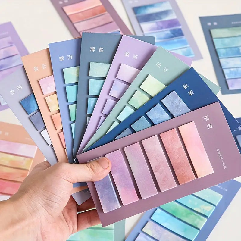 Marque-pages adhésifs pastel – Sticky notes décoratifs repositionnables pour agenda, bullet journal et étude