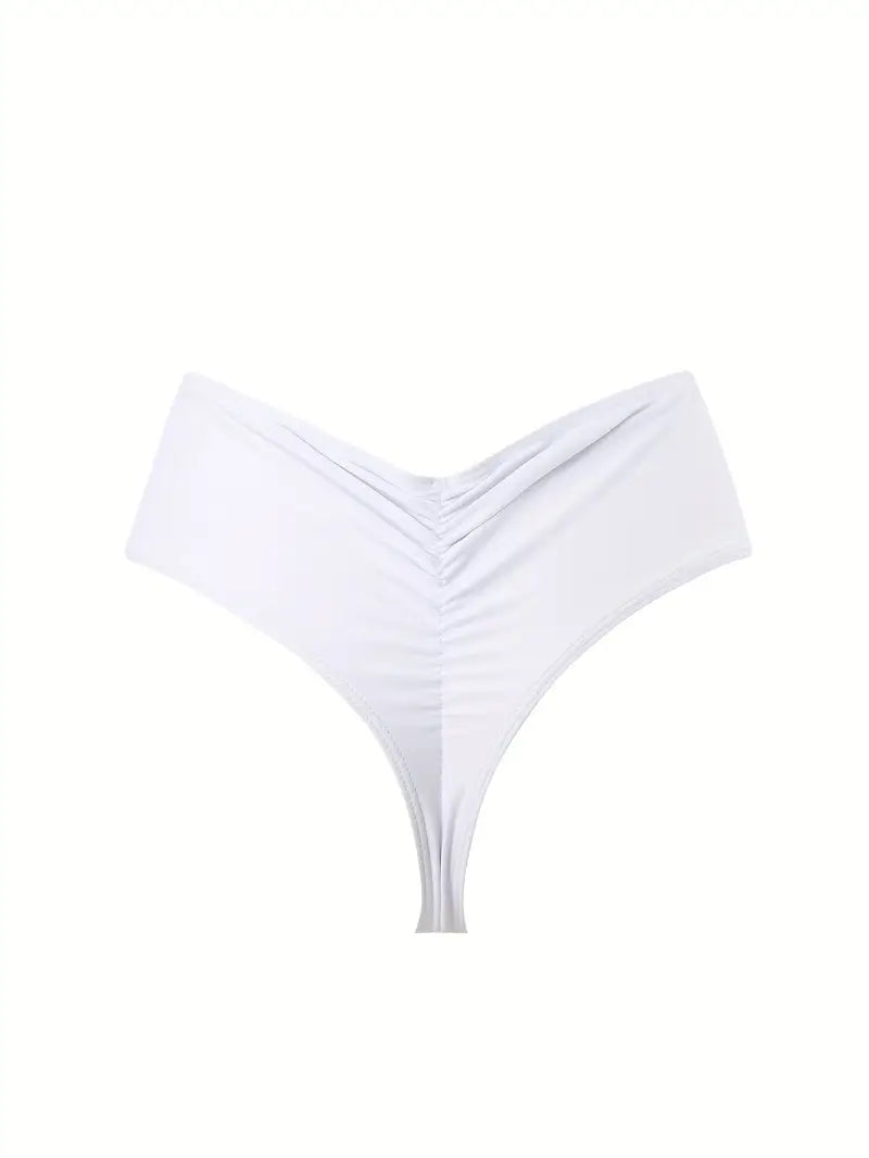 Bas de Bikini Taille Haute Femme – Coupe Gainante et Confort Été