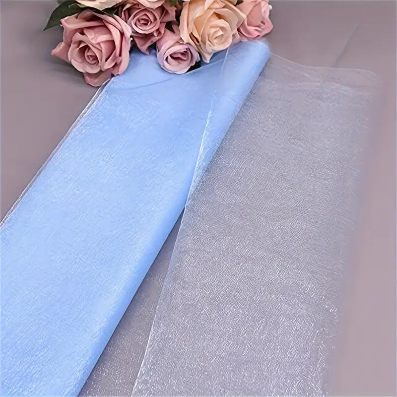 Tulle organza jaune fluo pour emballage cadeau – Rouleau tissu décoratif transparent pour artisanat, bouquets et événements