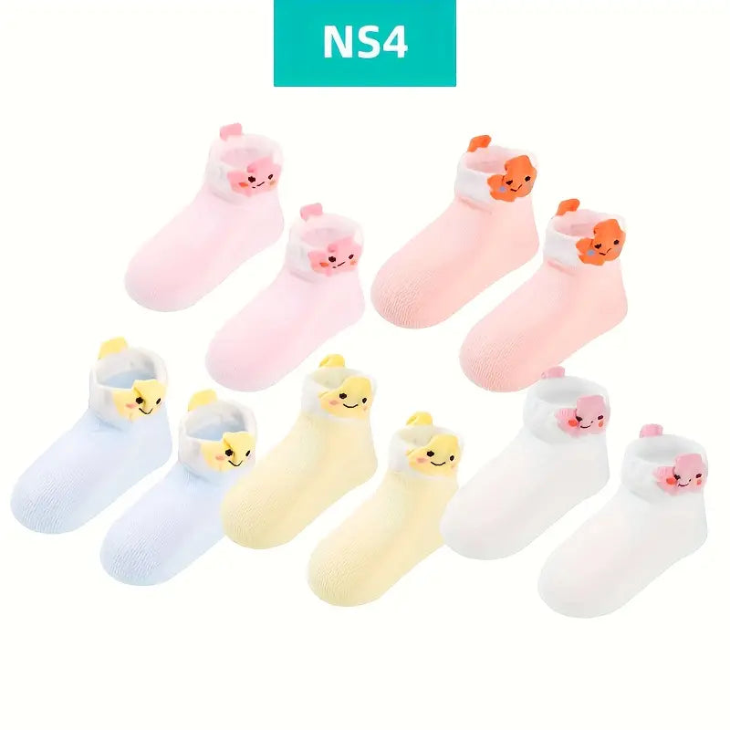 Chaussettes bébé fille avec nœuds et fleurs – Bas antidérapants doux et élégants pour cérémonie ou quotidien