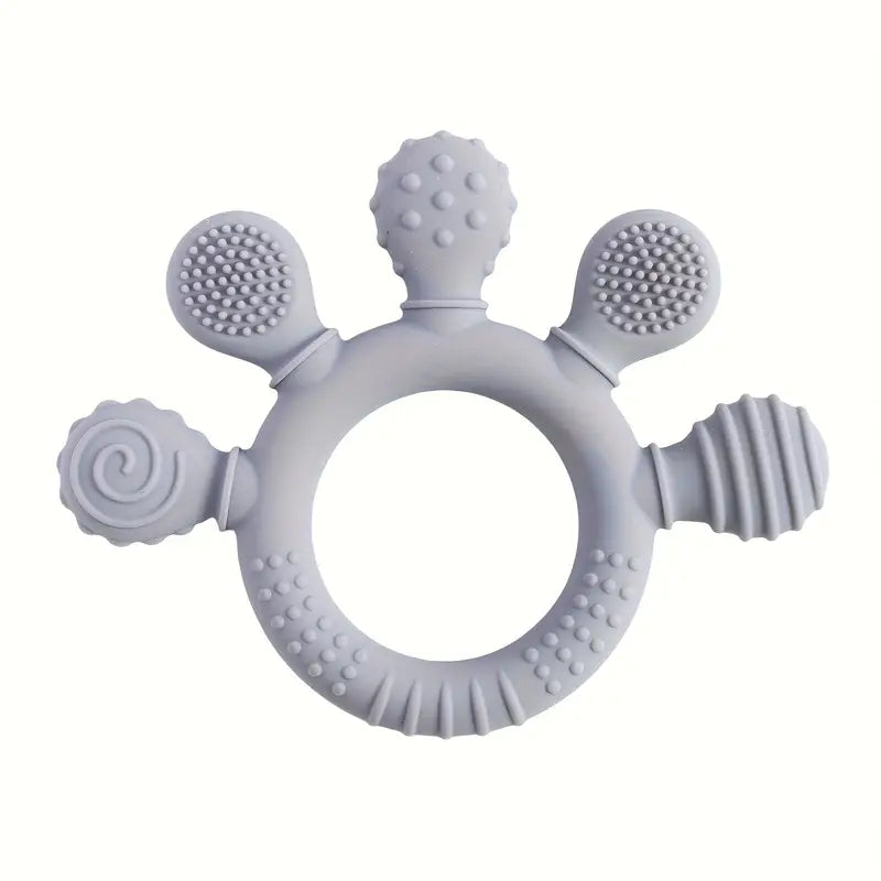 Anneau de Dentition en Silicone Doux – Jouet Bébé Sensoriel pour Soulager les Gencives