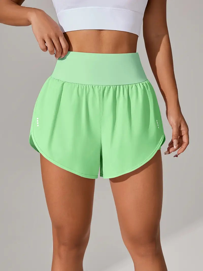 Short de sport femme taille haute – Short fitness respirant et confortable pour entraînement