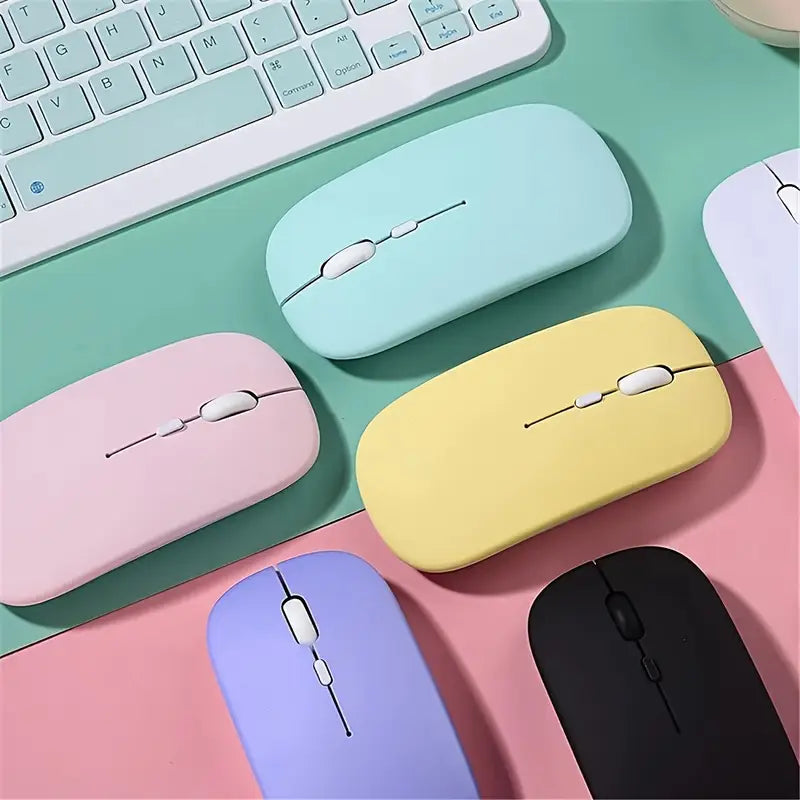 Souris Sans Fil Bluetooth USB Rechargeable – Design Ultra Fin et Coloré pour PC et Ordinateur Portable | Composants Informatiques