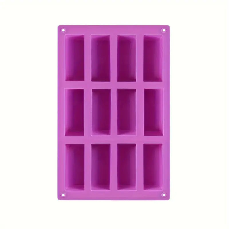 Moule en Silicone pour Barres Énergétiques Maison – 12 Cavités Rectangulaires pour Céréales, Protéines et Snacks Sains