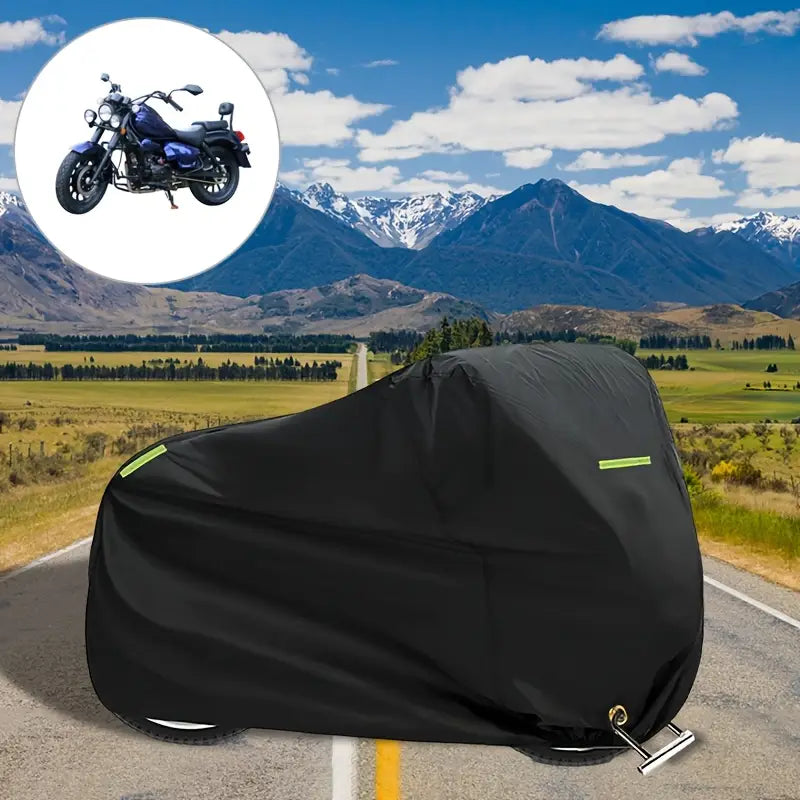 Housse de Moto Imperméable Antivol – Bâche de Protection Extérieure Anti-Poussière et Anti-UV