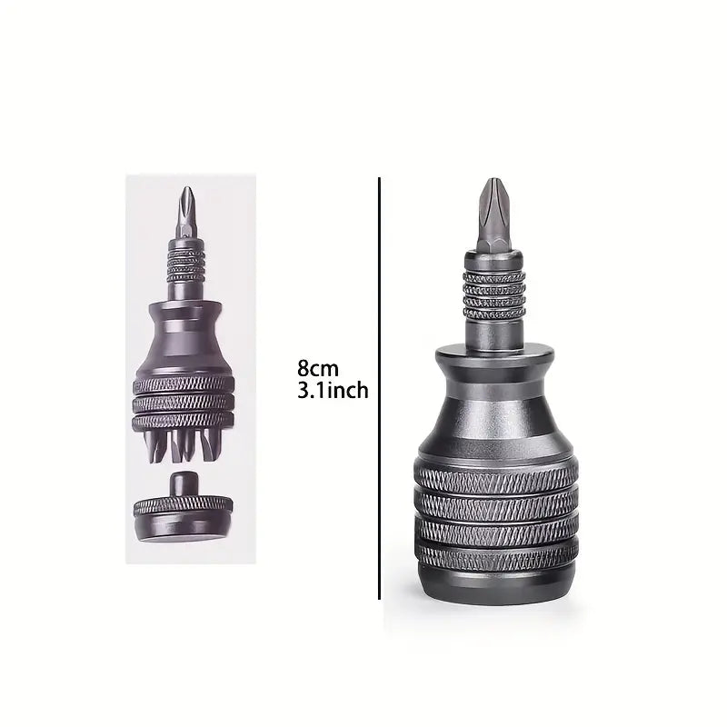 Tournevis Porte-Embouts Magnétique 8 en 1 – Mini Outil de Précision Compact 8cm