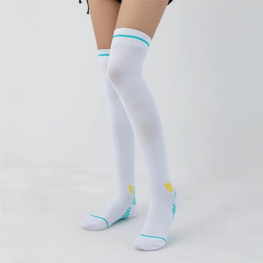 Lot de 2 paires de bas de compression femme – Circulation sanguine & confort sportif