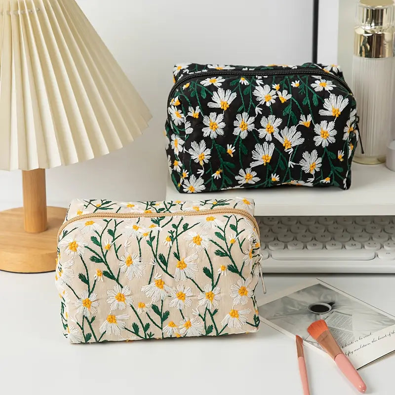 Trousse de toilette fleurie Pochette maquillage élégante et pratique