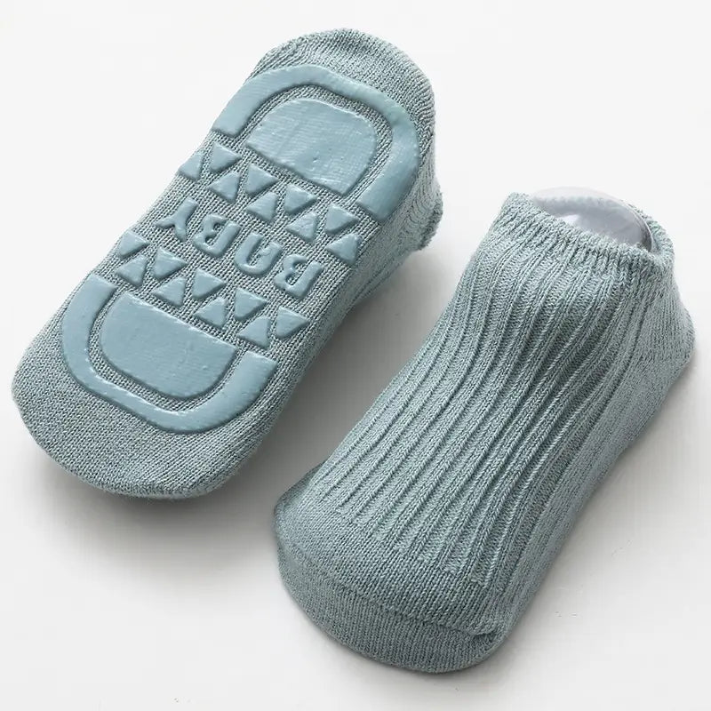 Chaussettes antidérapantes bébé – Bas confort coton respirant, unisexes et colorés pour premiers pas en sécurité