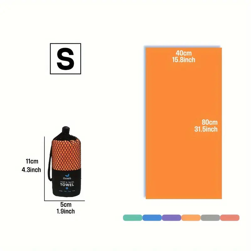 Serviette Microfibre Compacte S – Séchage Rapide, Ultra-Légère et Portable pour Camping, Sport et Voyage