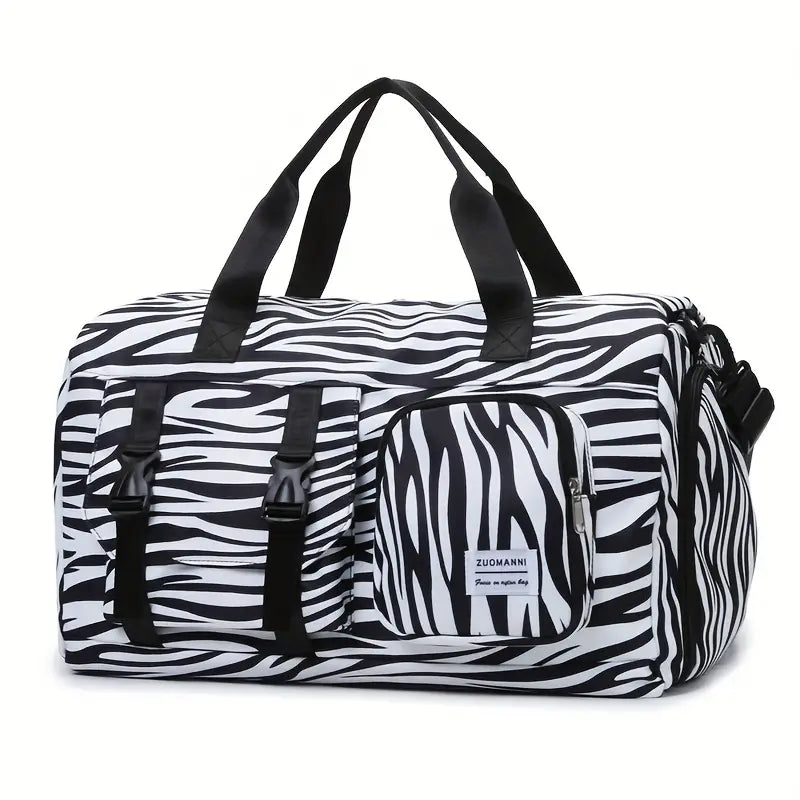 Sac de Voyage Sport et Week-End Rose Imprimé Léopard – Cabine Grande Capacité avec Bandoulière Réglable