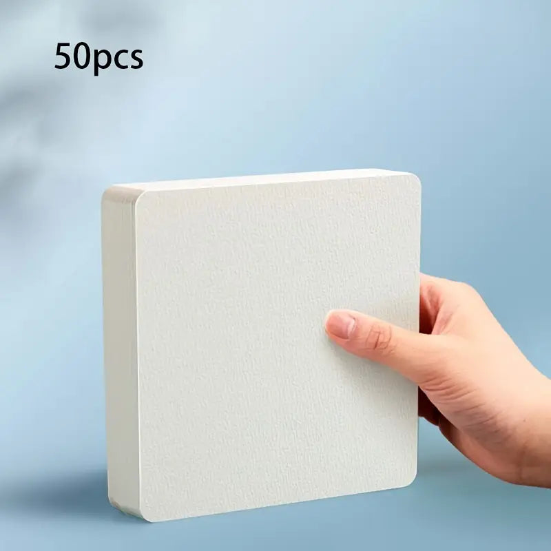 Lot de 50 Feuilles de Papier Aquarelle – Cartes Rondes et Carrées Texturées pour Peinture, Dessin et DIY