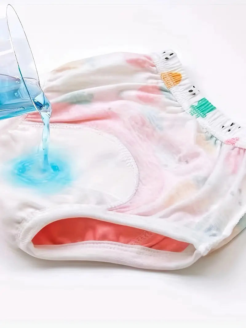 Culottes d’apprentissage bébé réutilisables – Lot de 4 couches lavables imprimées animaux mignons