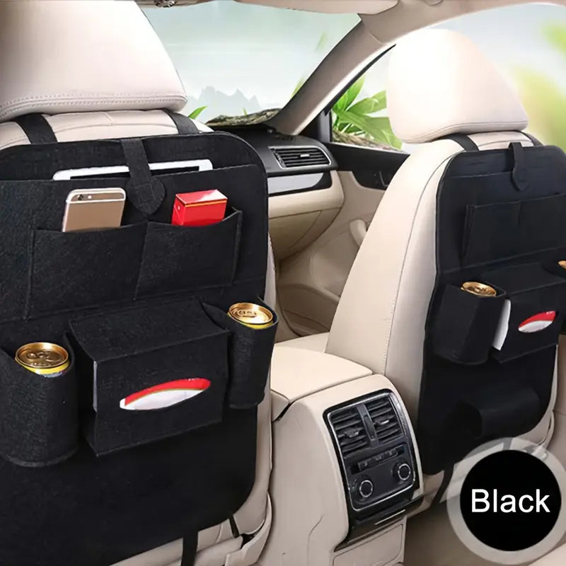 Rangement et organisateur de voiture – Pochette arrière siège avec porte-gobelets et poches multifonctions