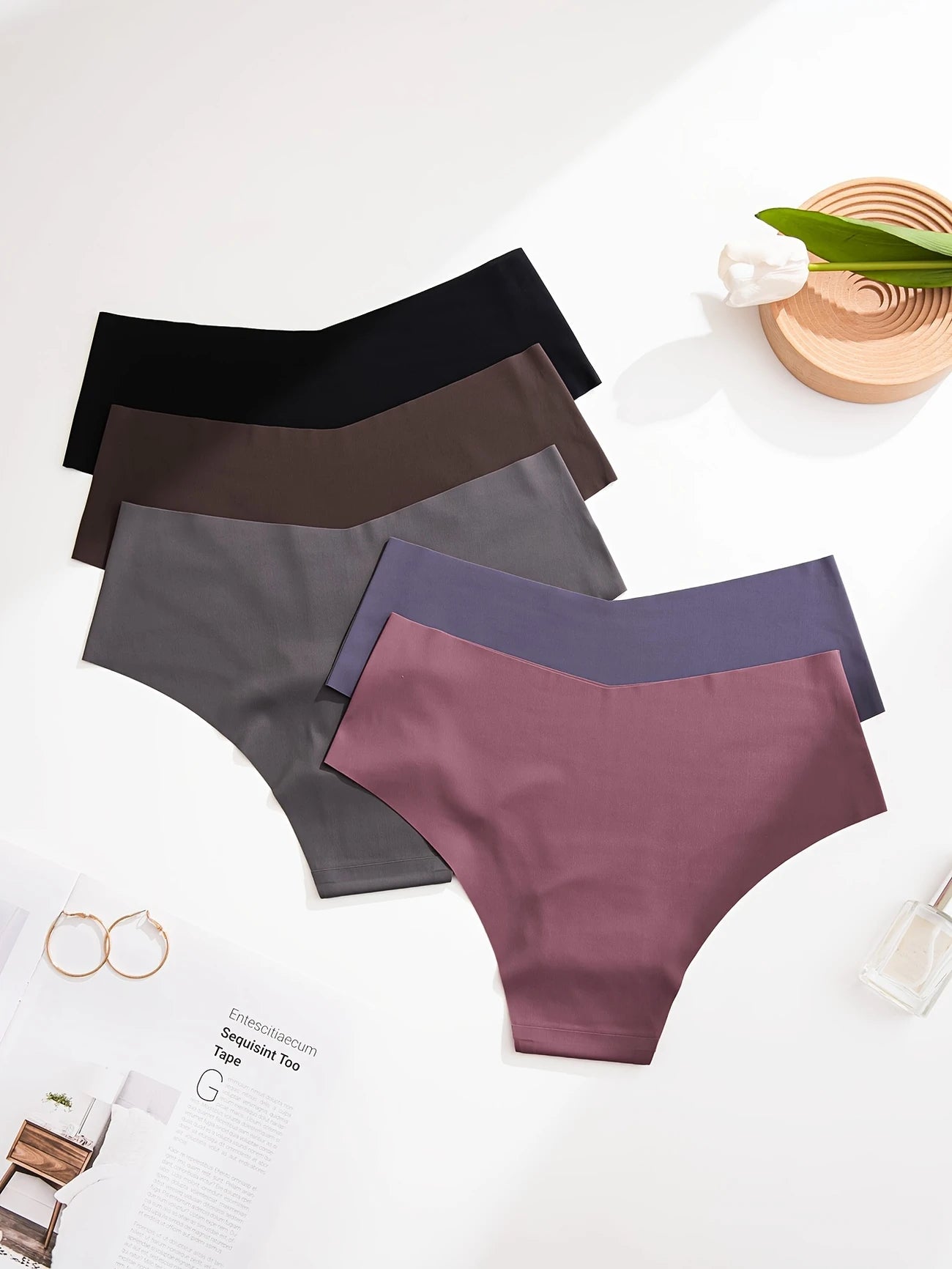 Lot de Culottes Invisibles Femme Sans Couture – Ultra Douces & Couleurs Sombres Élégantes
