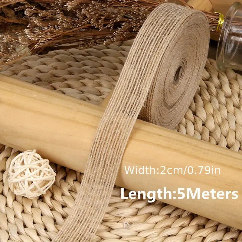 Ruban en jute naturel – Bande décorative pour emballage cadeau, loisirs créatifs et projets DIY