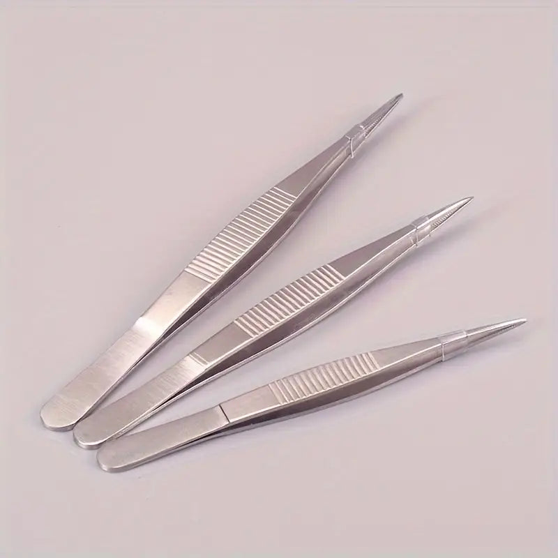 Pince Brucelles Droite en Acier Inoxydable – Outil de Précision pour Maintenance, Électronique et Applications Industrielles