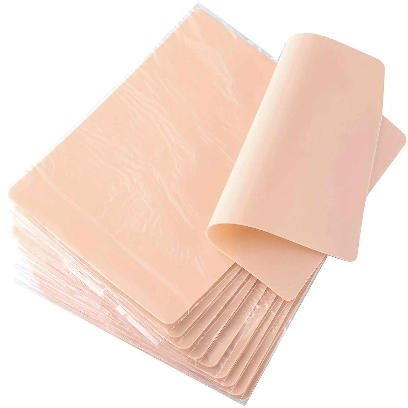 Peau Synthétique pour Entraînement Tatouage – 5/10 Feuilles Souples Double Face pour Pratique Réaliste
