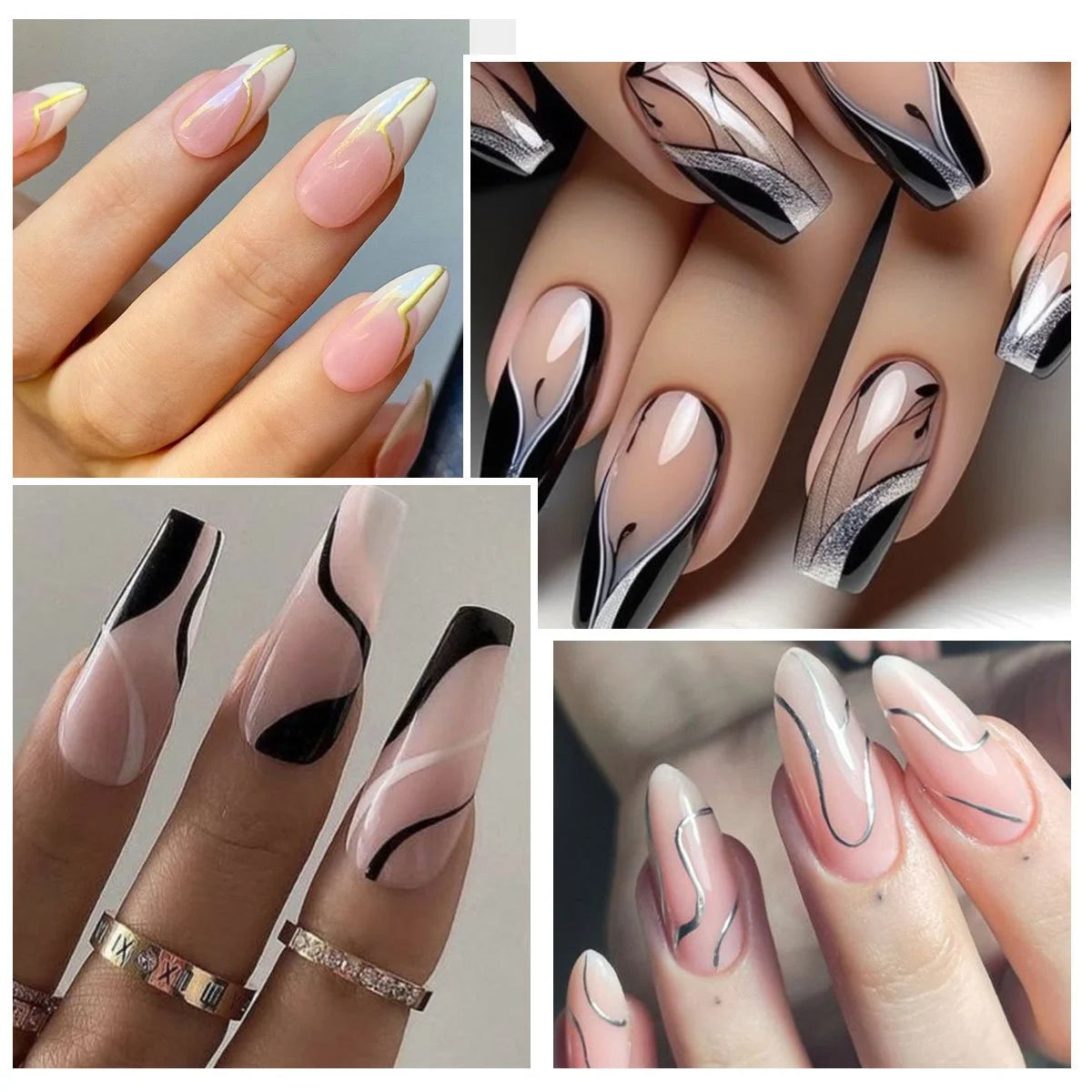 Gel Liner Argenté Pailleté – Nail Art Précis et Brillant | Vernis à Ongles UV/LED