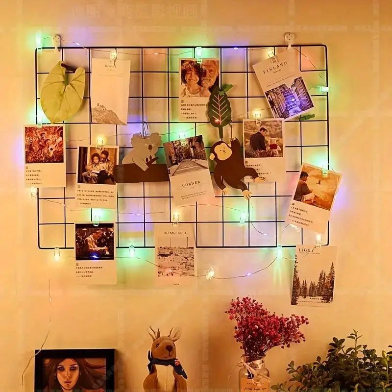 Guirlande Lumineuse LED avec Pinces – Éclairage Déco pour Photos, Mur et Chambre Ambiance Chaleureuse