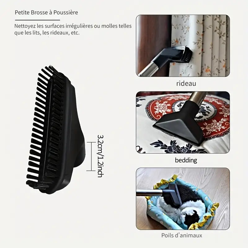 Brosse de Remplacement pour Aspirateur – Accessoire Anti-Poussière et Poils d’Animaux pour Rideaux et Literie