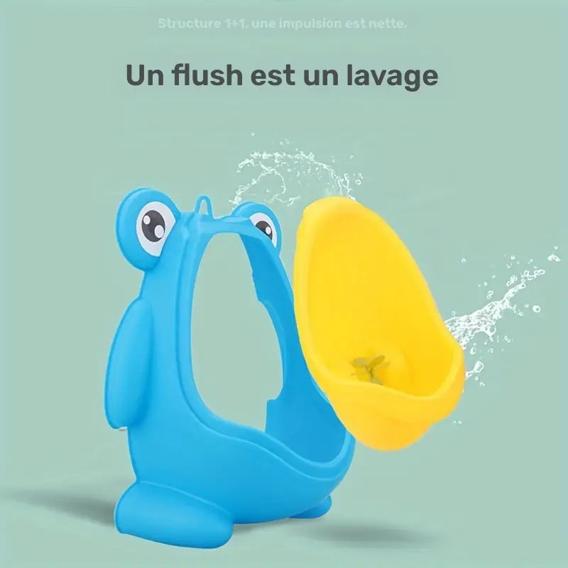 Pot de toilette bébé garçon mural en forme de grenouille – Urinoir ludique avec hélice rotative