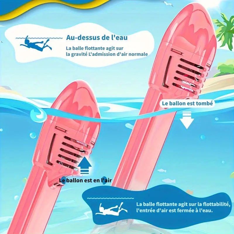 Masque de plongée intégral enfant avec tuba – Système anti-buée et anti-fuite pour snorkeling